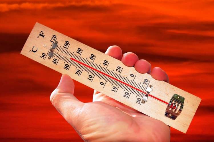 visoka temperatura, termometer, vročina