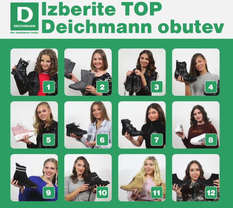 Finalistke z izbrano obutvijo.