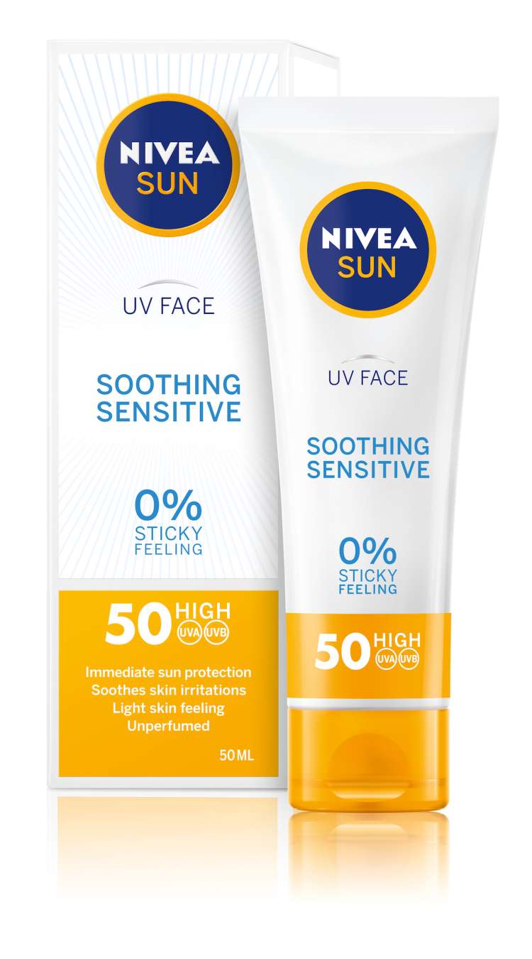 NIVEA SUN krema za zaščito obraza Sensitive ZF 50.jpg