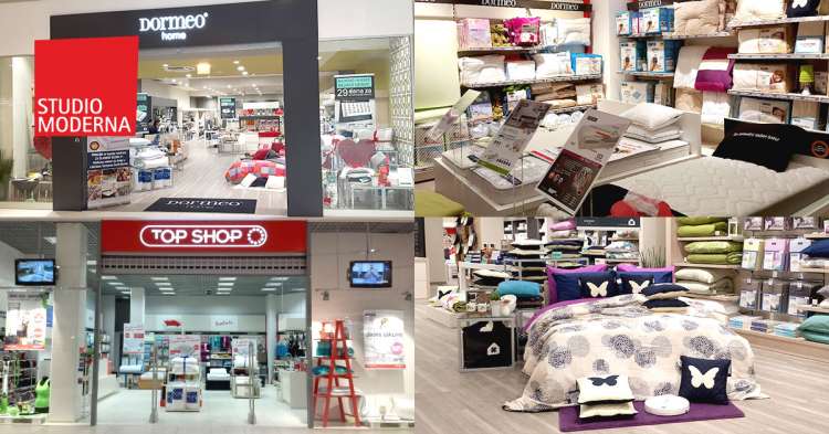 Studio Moderna stoji za blagovnimi znamkami, kot so Top Shop, Dormeo, Delimano, Rovus in Walkmaxx.