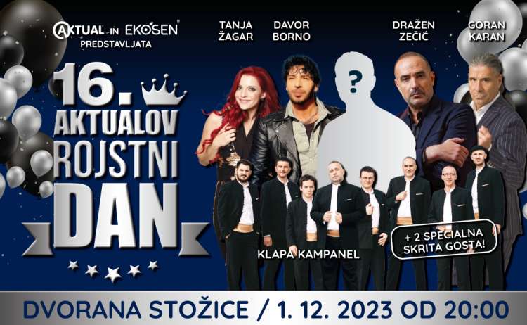 Prvega decembra vsi v Stožice na koncert!! Dva glasbenika bomo še razkrili!!