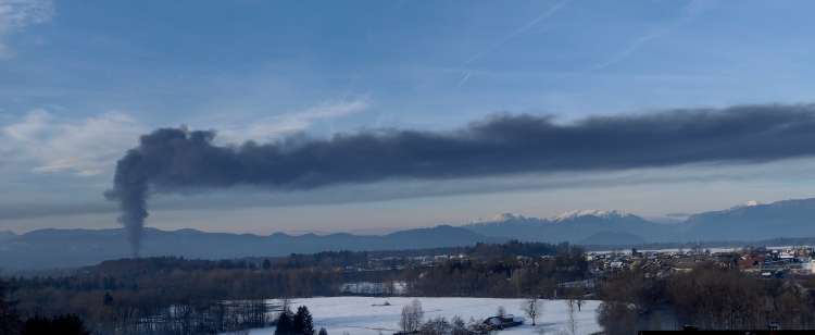 dim, požar, industrijska cona, škofja loka