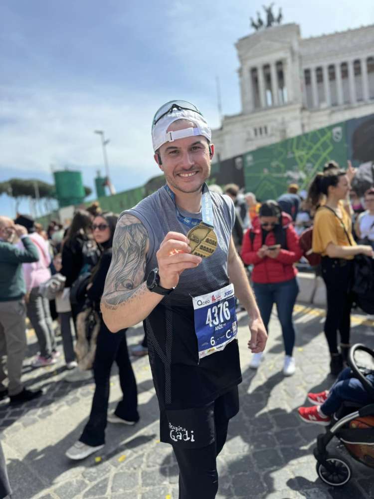 Anže Zavrl pretekel maraton v Rimu.