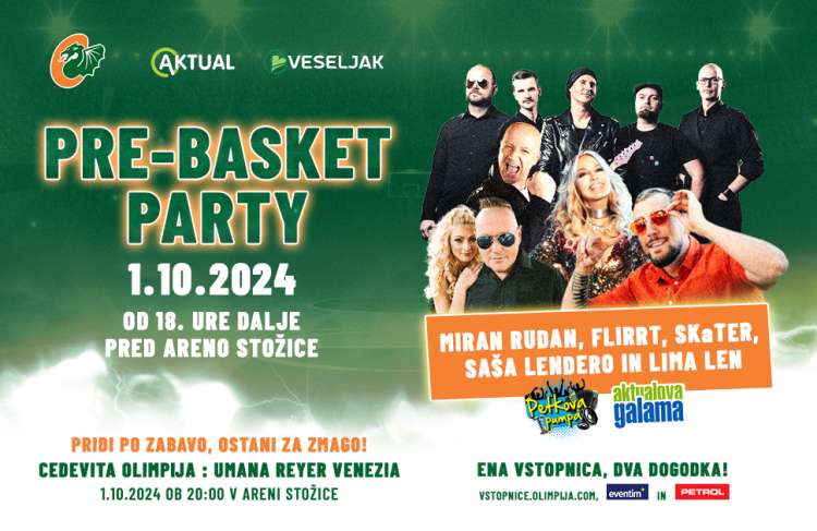 pre-basket-party, kk-cedevita-olimpija, kk-olimpija, košarka, nagradna-igra