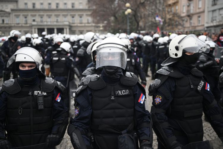 srbska policija, protest, 15.3.