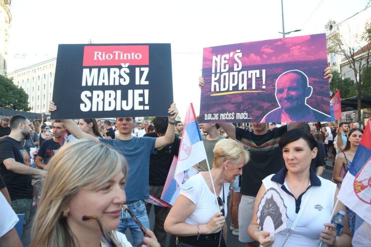rudnik litija, protest, rio tinto