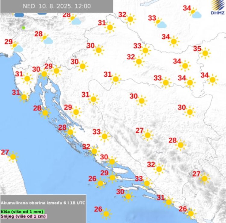 DHMZ - Državni hidrometeorološki zavod Hrvaša vreme