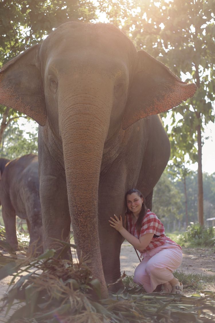 Na Tajskem se je ukvarjala s sloni.