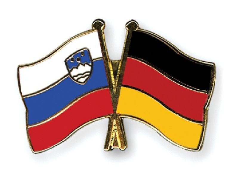 slovenija nemčija zastava prijateljstvo značka