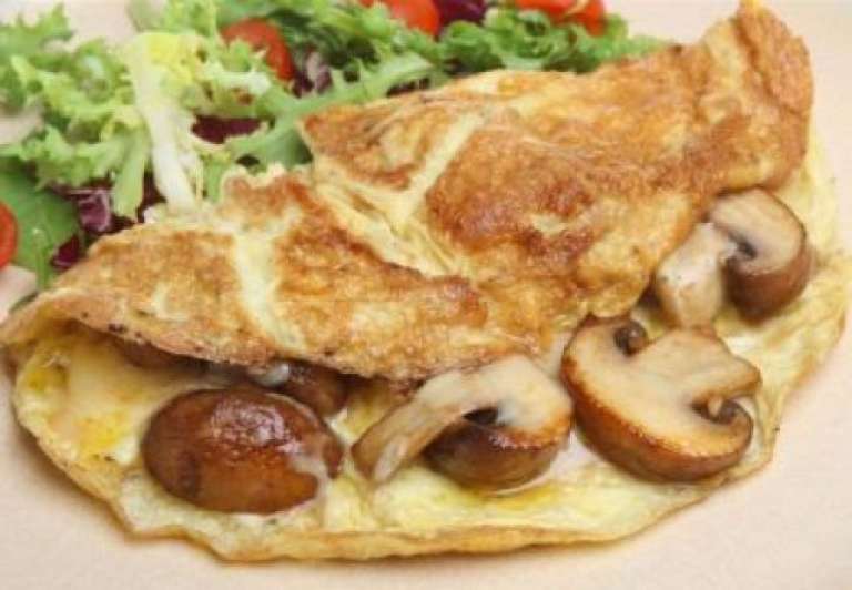 Jajčne omlete z gobami