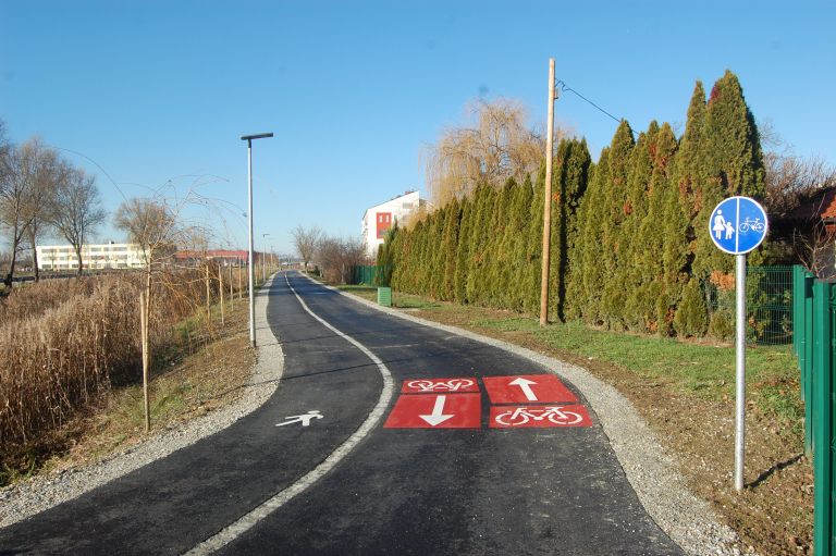 lendava, pešpot, kolesarska-steza