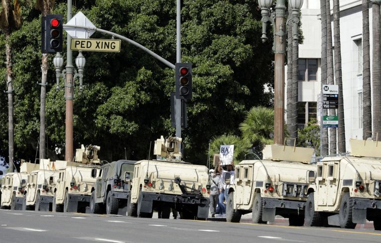 los angeles, kalifornija, nacionalna garda