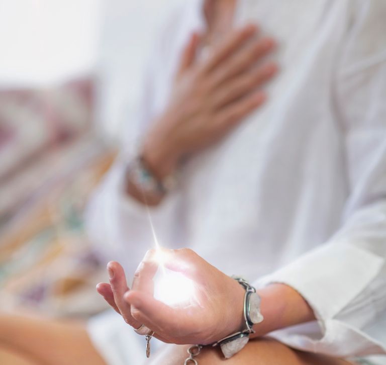 ženska, tesnoba, meditacija