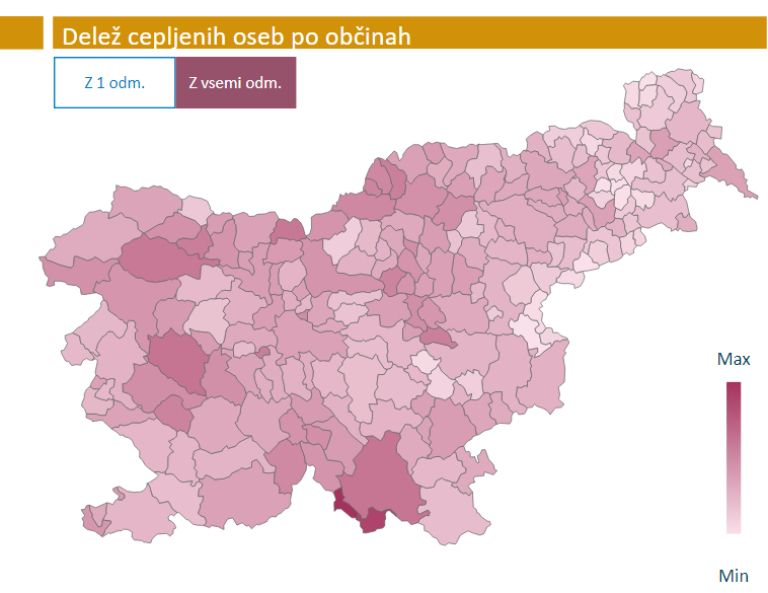 cepljenje, občine