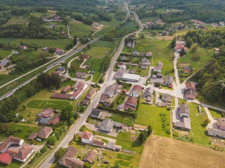 dron, panorama, simbolična, goričko, gozd, narava