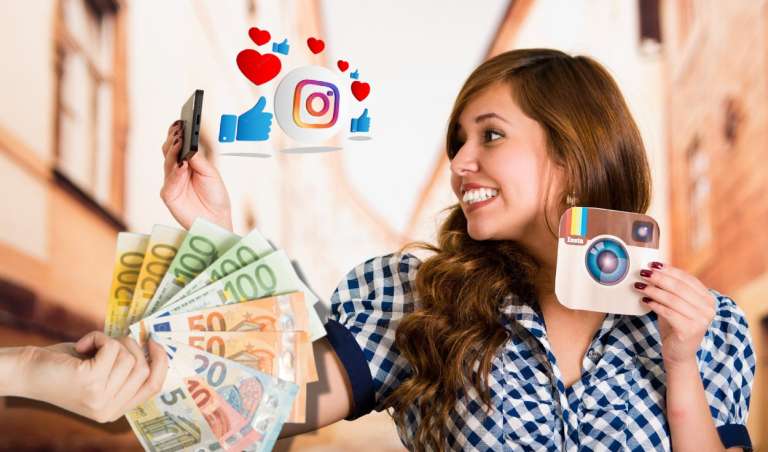 instagram, influencerka, dekle, ženska, mobitel