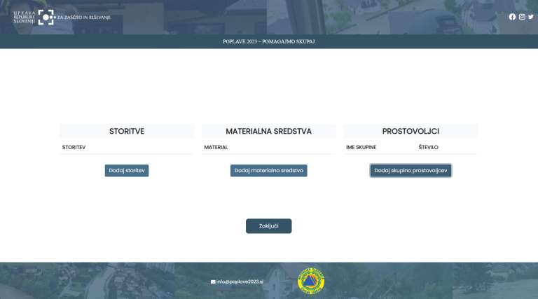 Aplikacija Poplave 2023