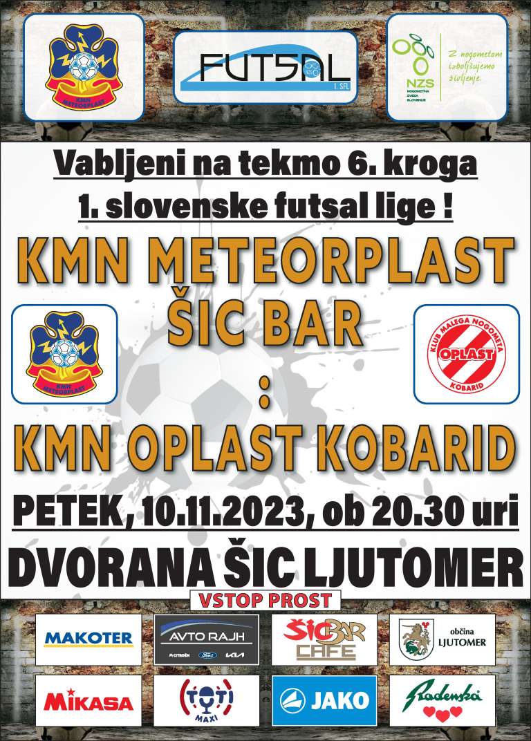 futsal, meteorplast-šic-bar