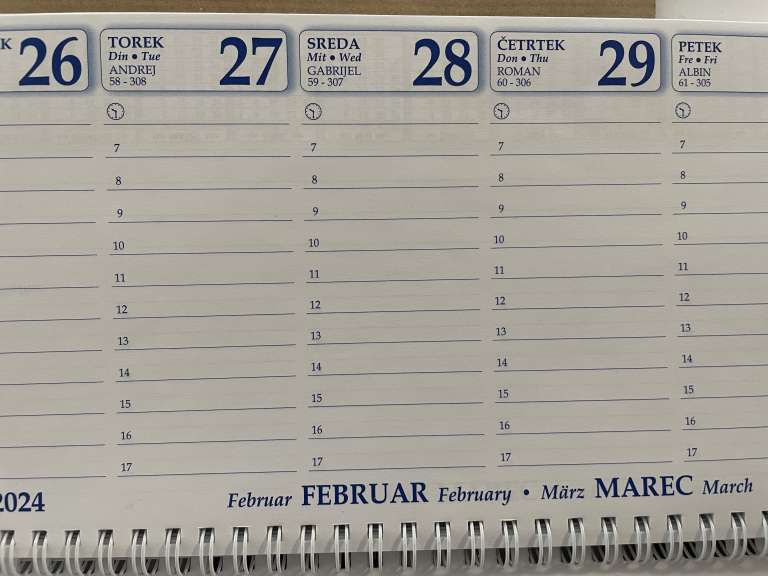 februar, koledar