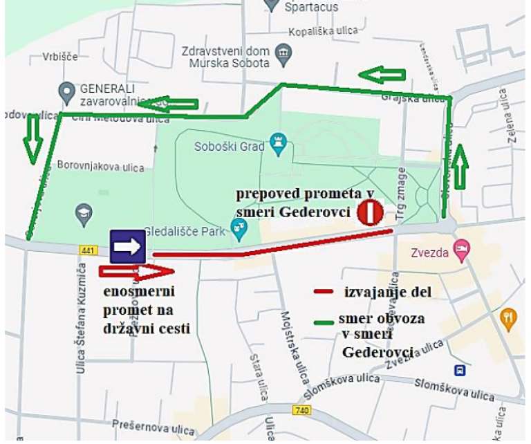 zapora, murska sobota, promet