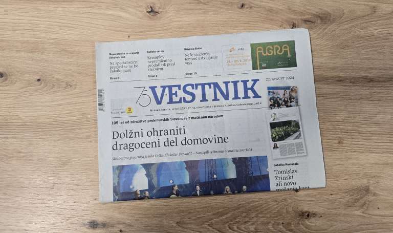 vestnik, naslovnica