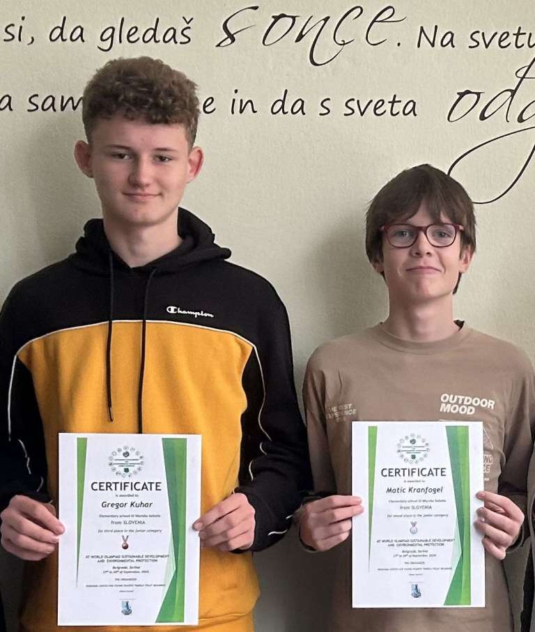 mednarodna olimpijada za varstvo okolja, oš iii murska sobota