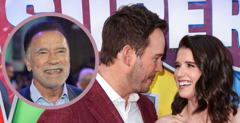 Arnold Schwarzenegger, Chris Pratt, Katherine Schwarzenegger.png