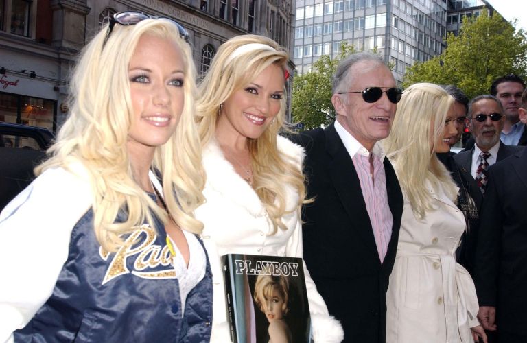 Kendra Wilkinson, Bridget Marquardt, Hugh Hefner, Holly Madison