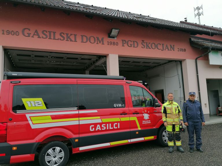gasilci, skocjan, avto