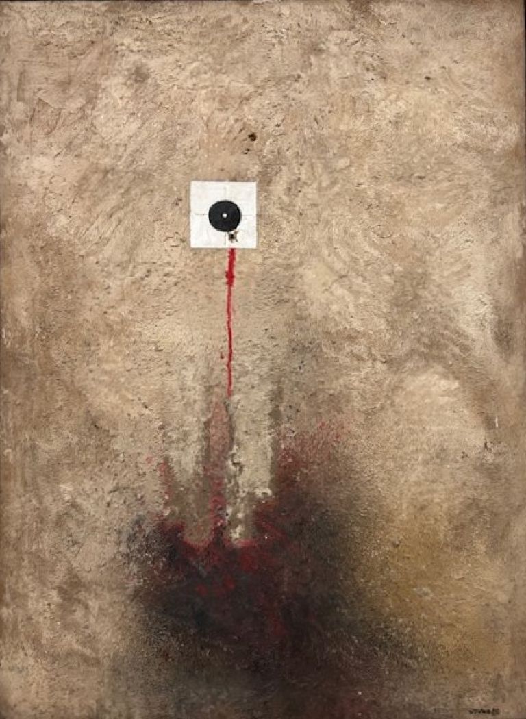 Tarča II, masa na juti, 1980..jpg