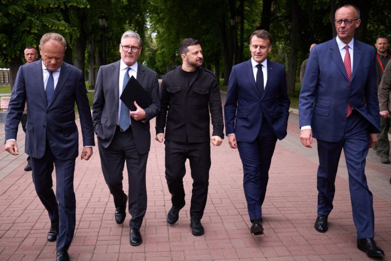 tusk, starmer, zelenski, macron, Friedrich Merz
