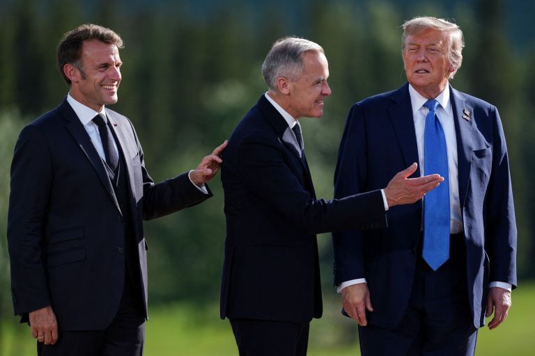 emmanuel macron, mark carney, donald trump.jpg