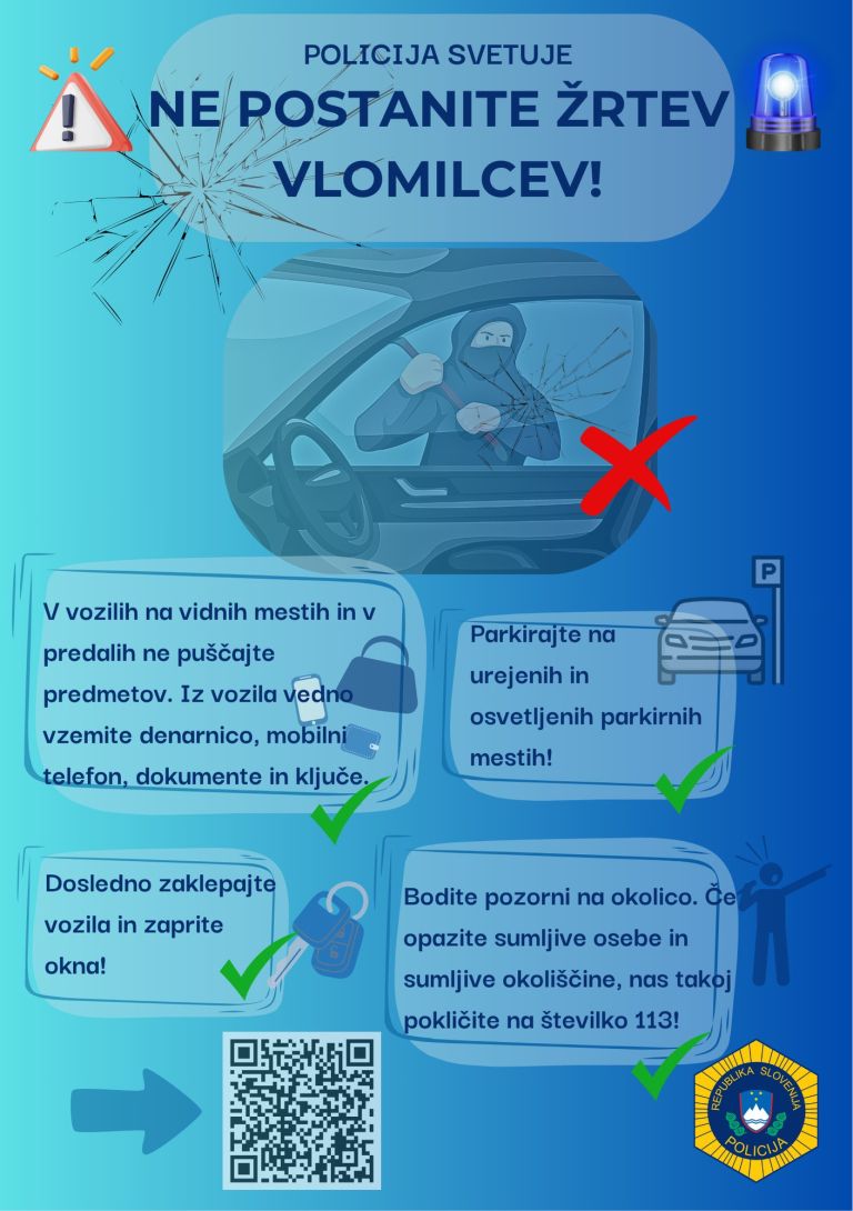 Ne postanite žrtev vlomilcev