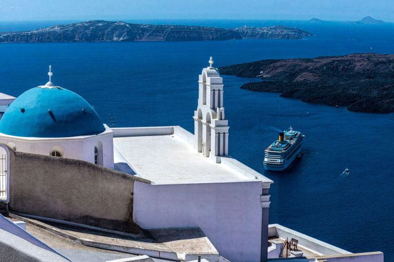 križarjenje, santorini