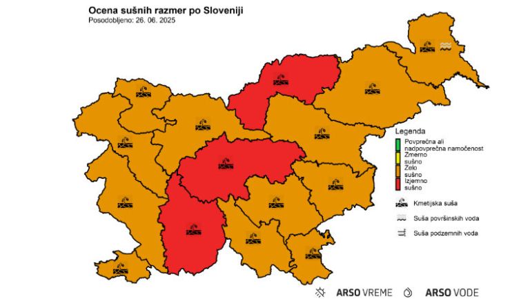 Ocena sušnih razmer po Sloveniji