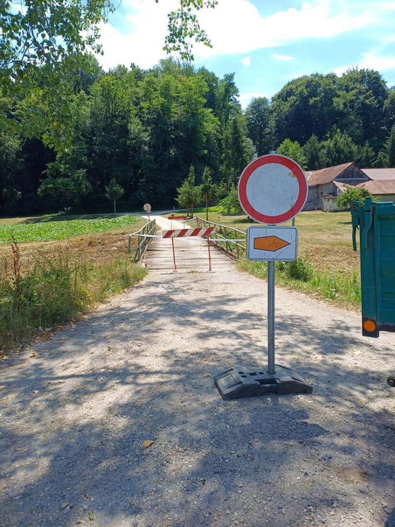 občina razkrižje, veščica,most, zapora