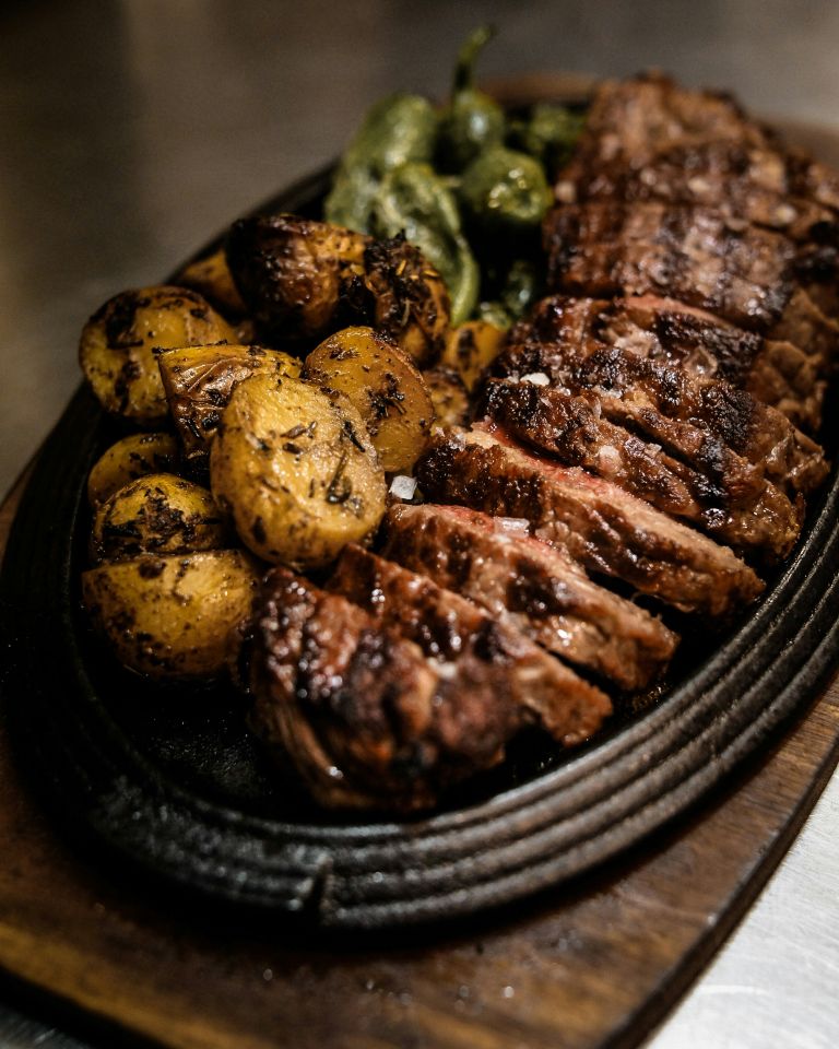 steak, meso, grill
