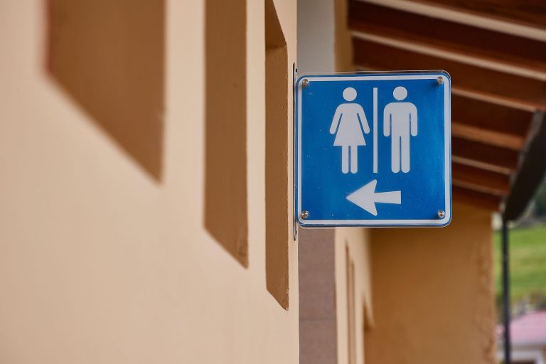stranišče, wc, znak