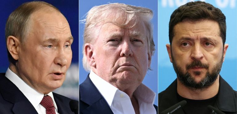 Vladimir Putin, Donald Trump, Volodimir Zelenski