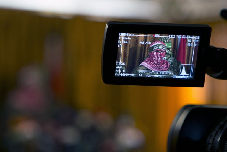 tiskovni predstavnik oboroženega krila Hamasa, brigad Ezedin al Kasam, Abu Obeida