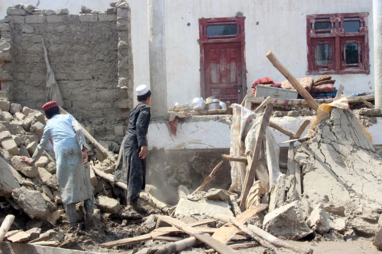 potres, afganistan