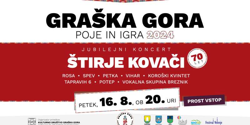 Graška Gora poje in igra 2024 in 70 let ansambla ŠTIRJE KOVAČI