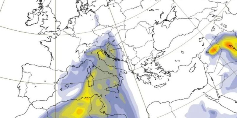 Napoved ravni prašnih delcev v ozračju za četrtek zjutraj.