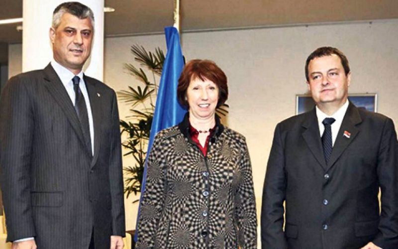 Ivica Dacic Hasim Taci in Catherine Aston