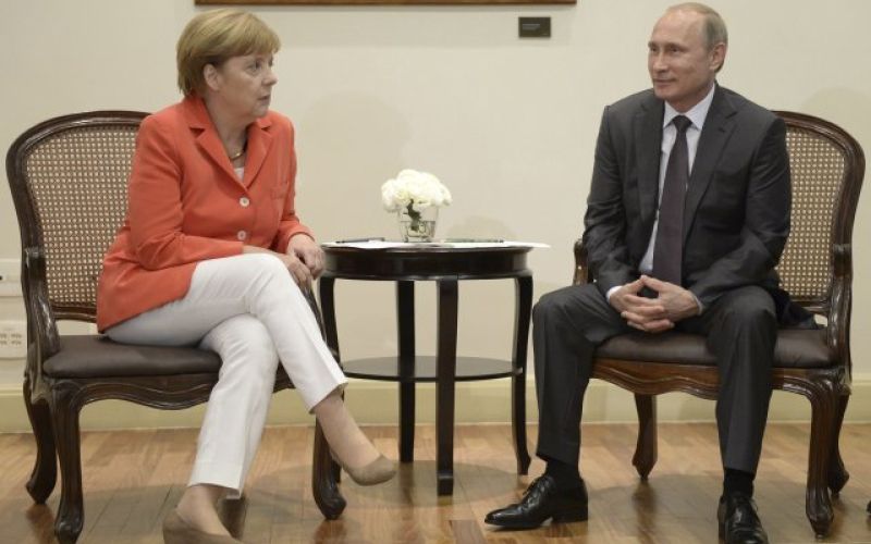 Angela Merkel in Vladimir Putin