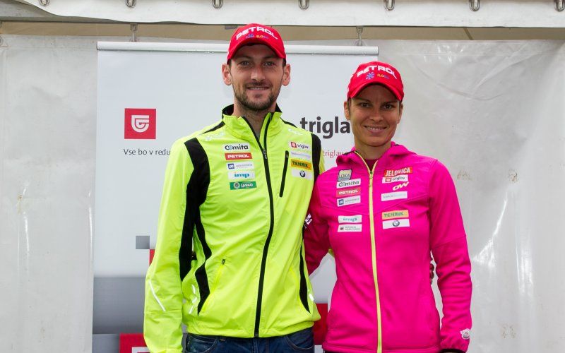 Biatlonec Jakov Fak in biatlonka Teja Gregorin