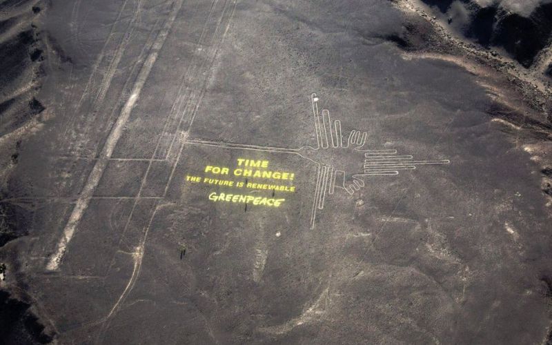 Nazca črte, Greenpeace 1.jpg