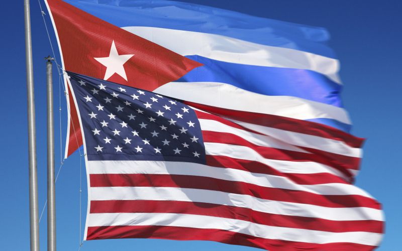 kubanska in ameriška zastava