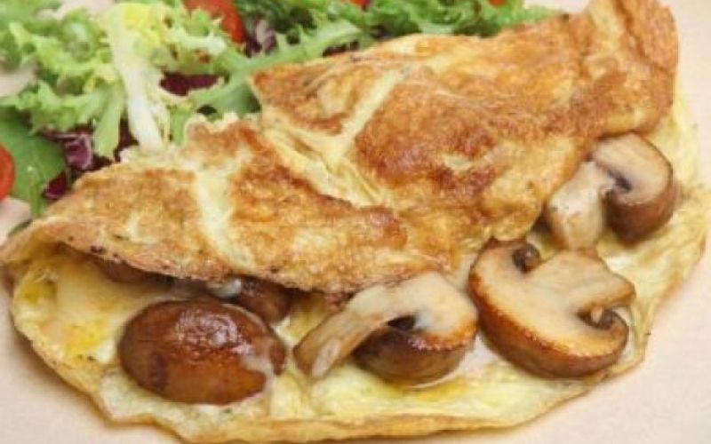 Jajčne omlete z gobami