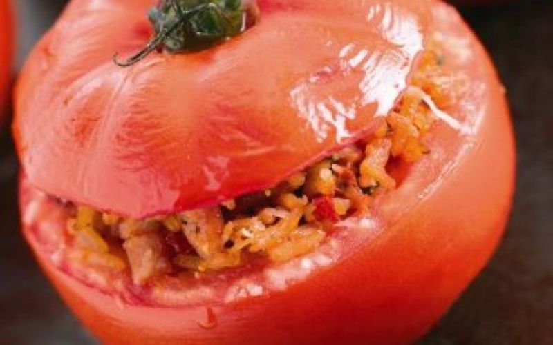 Pečeni paradižniki s špinačo